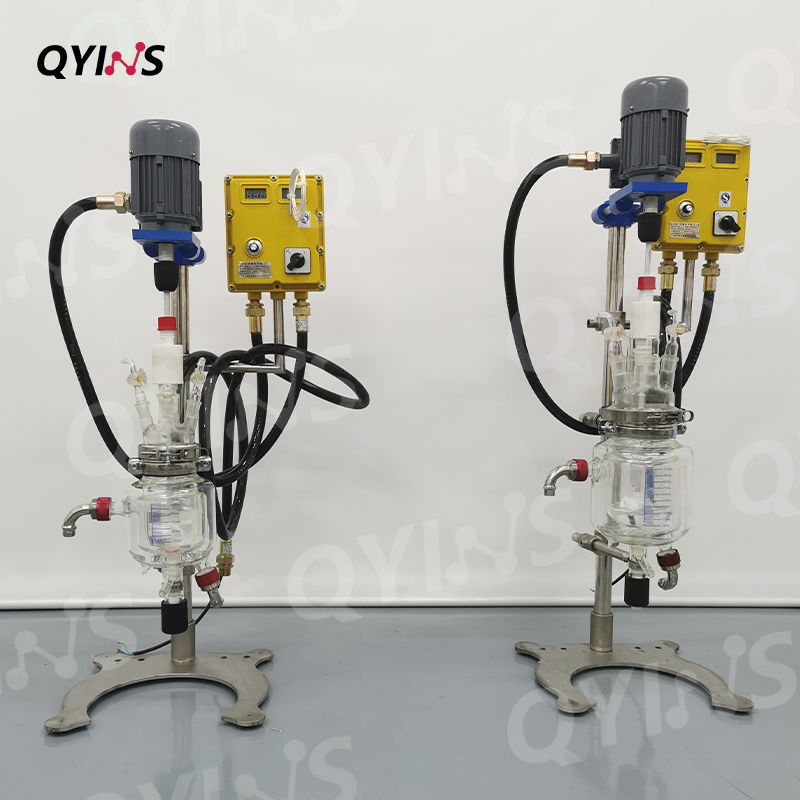 防爆搅拌三层玻璃反应釜1L、2L、3L、5L